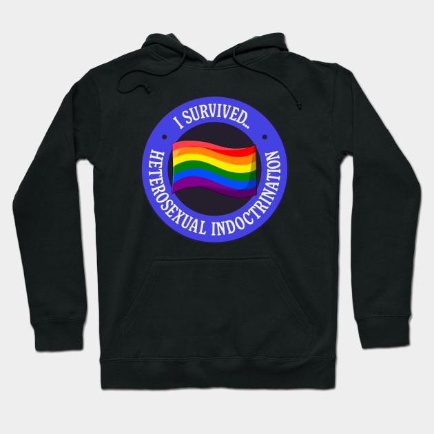 I Survived Heterosexual Indoctrination  - Pride Hoodie by Football from the Left